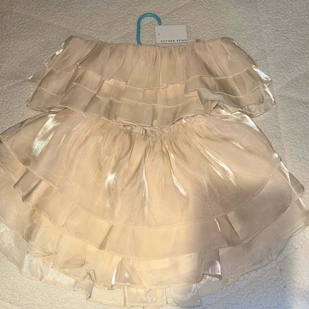 Gold ruffle NWT Esther penn set